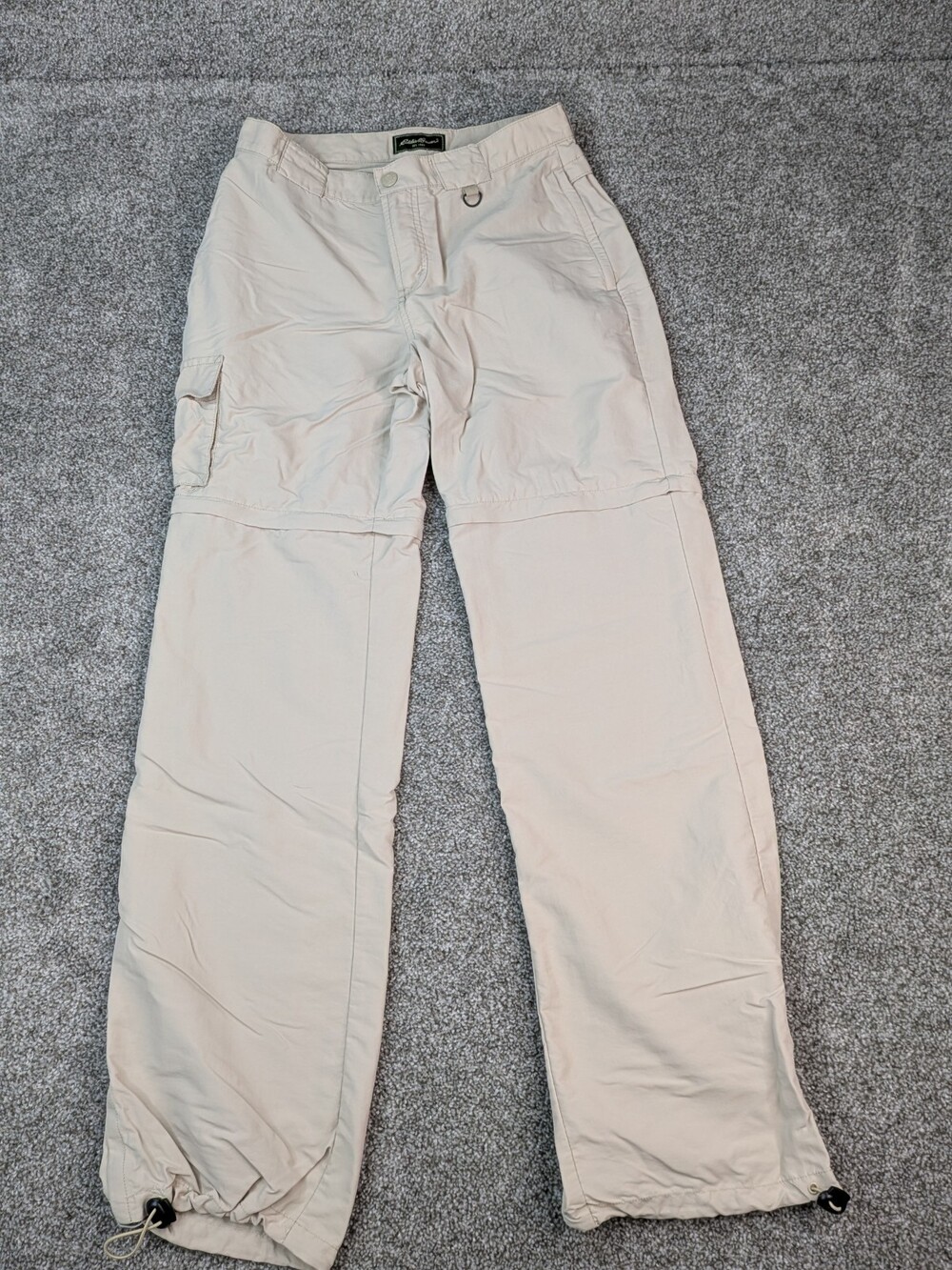 Eddie Bauer Pants Shorts Womens 4 Khaki Convertible Cargo Performance Zip Off